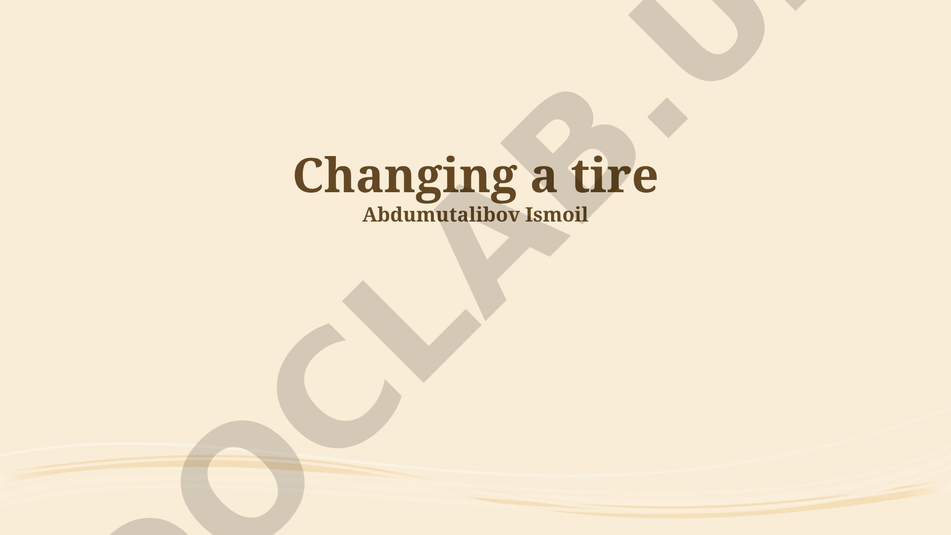 Changing a tire