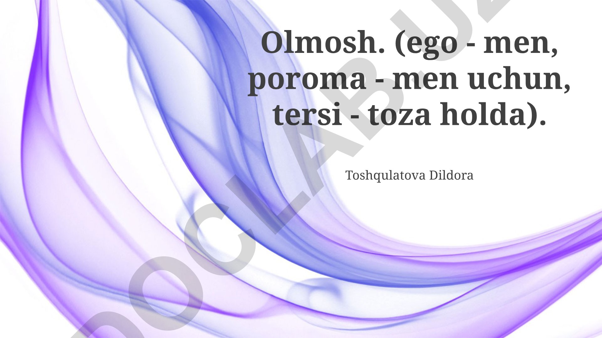 Olmoshning grammatik xususiyatlari va qo'llanishi