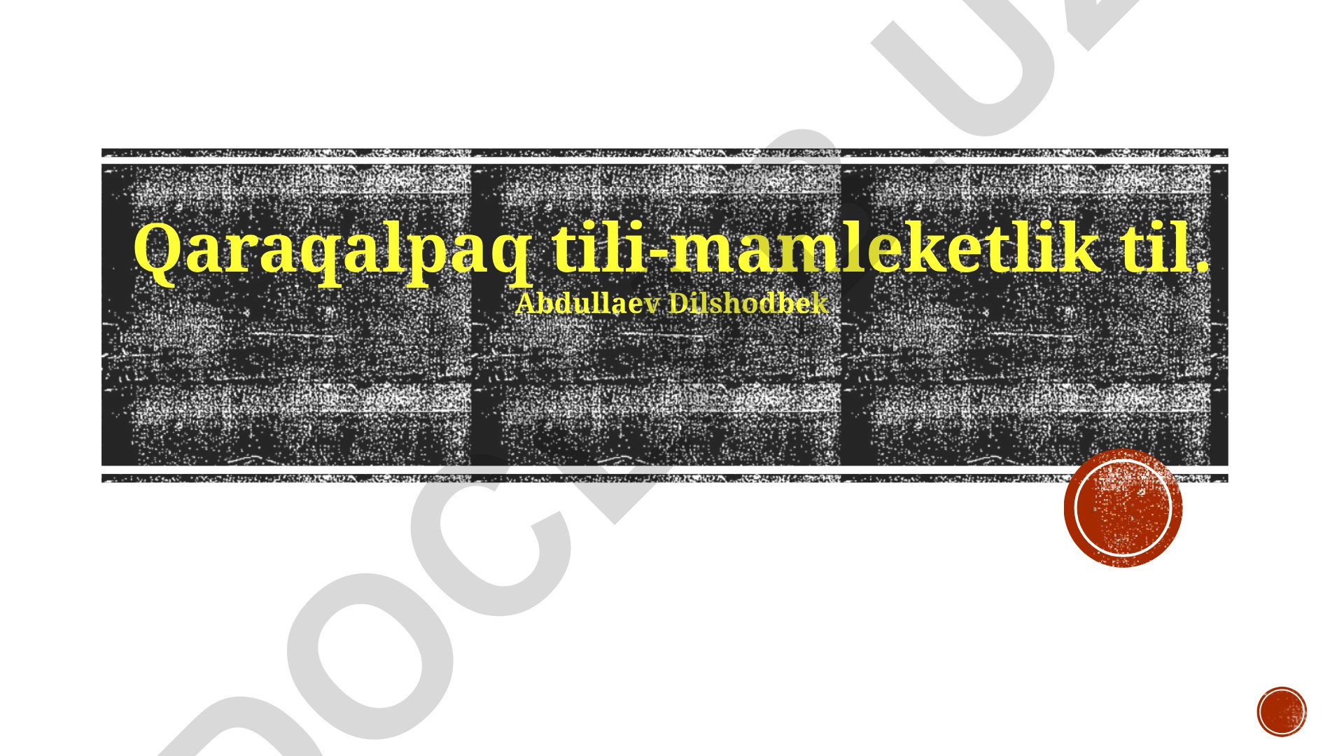 Qaraqalpaq tili mámleketlik til retinde