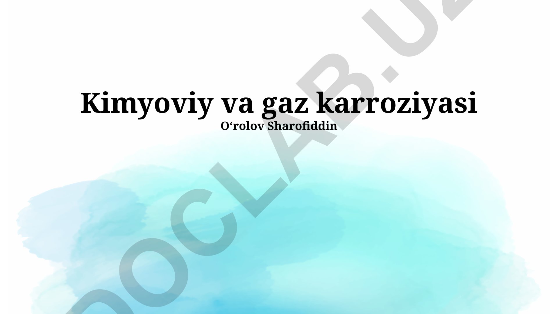 Kimyoviy va gaz korroziyasi mexanizmlari va himoya usullari
