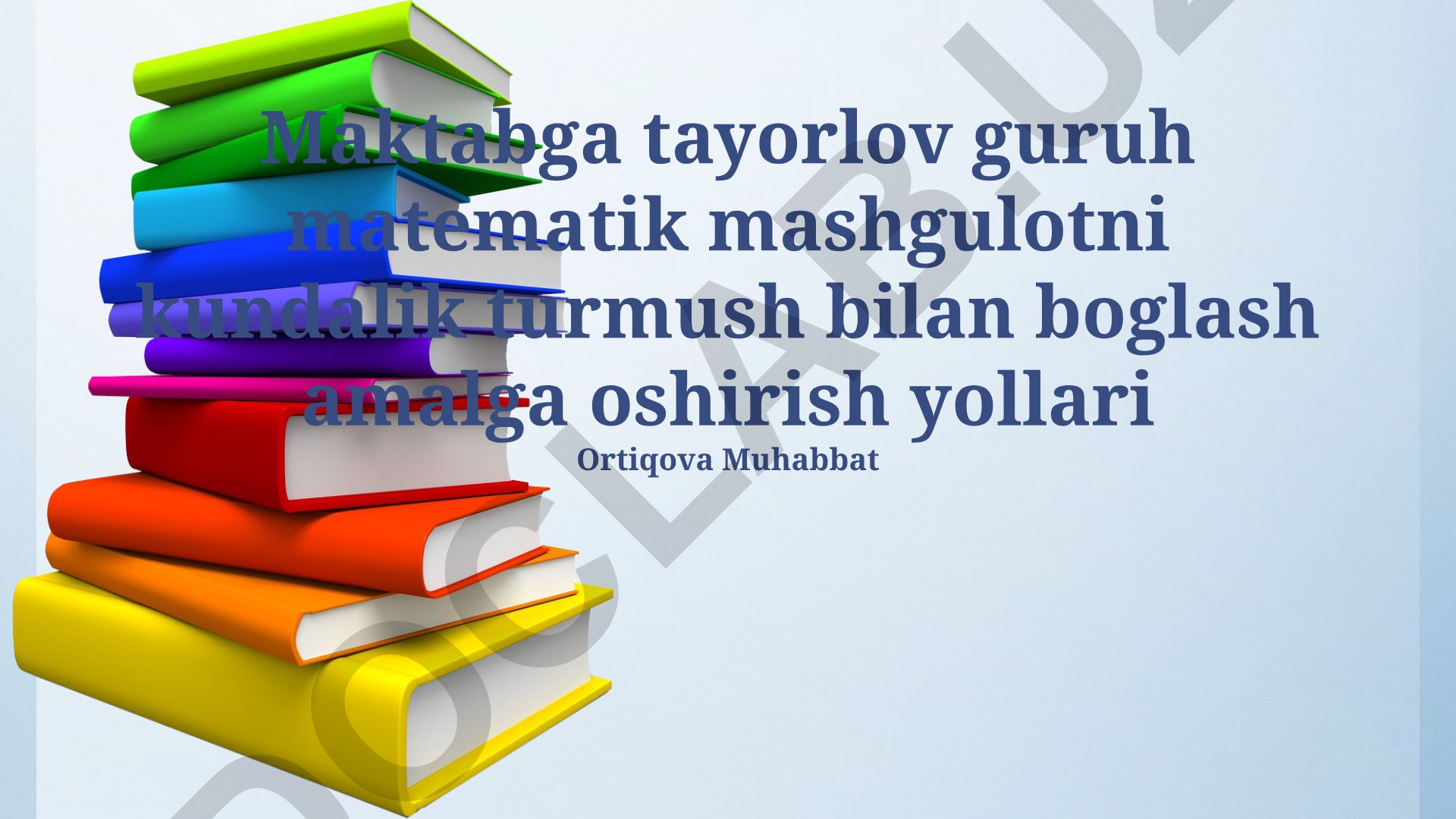 Maktabga tayorlov guruh matematik mashgulotni kundalik turmush bilan boglash