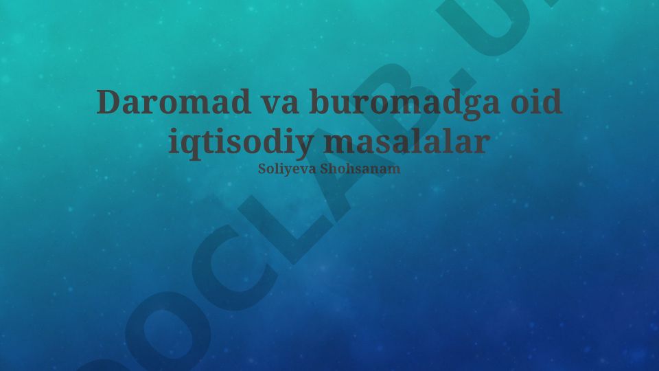 Daromad tengsizligi, kambag'allik va makroiqtisodiy siyosat