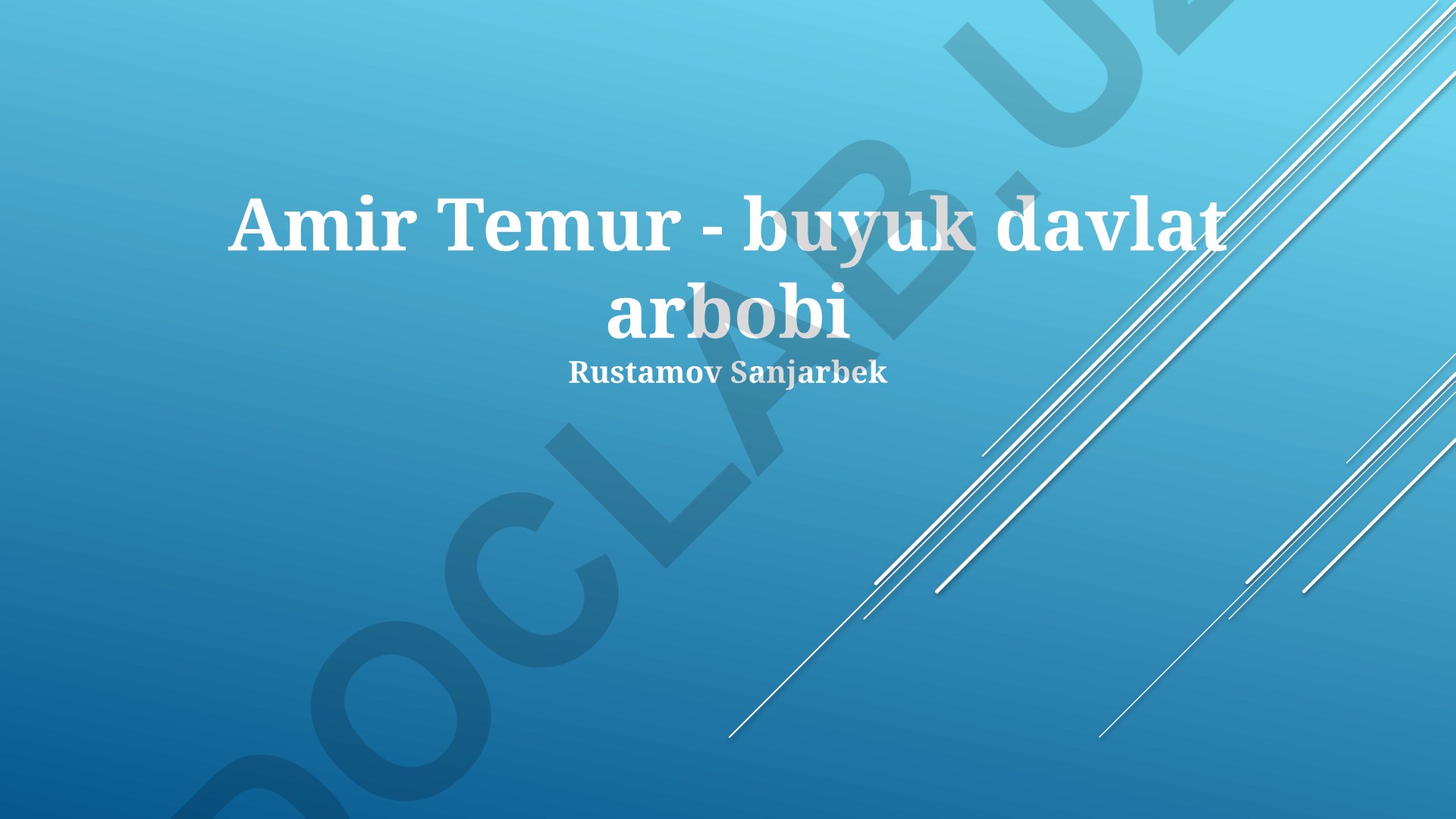 Amir Temur davrida iqtisodiyot, madaniyat va davlat boshqaruvi