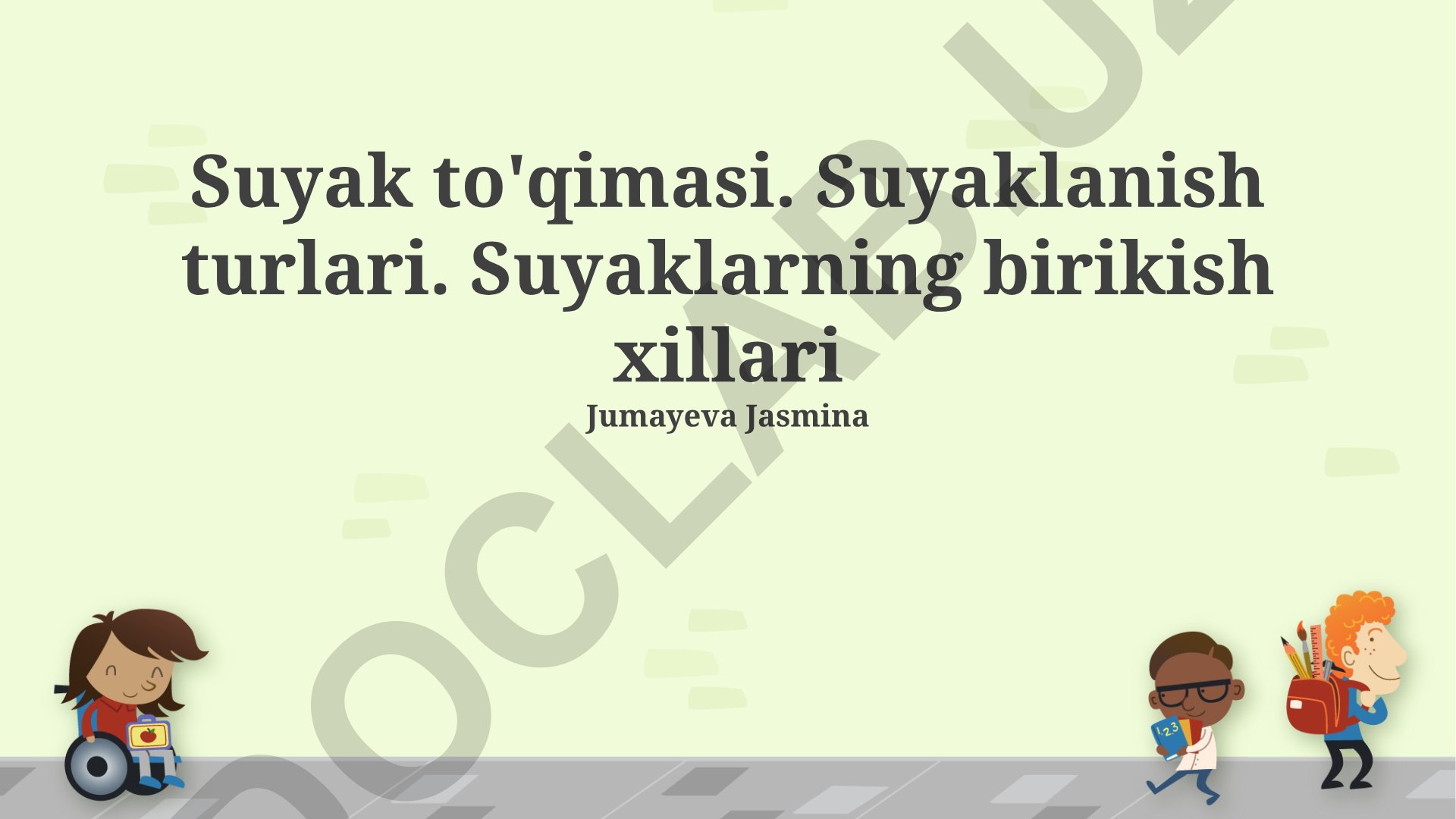 Suyak to'qimasi, suyaklanish turlari va suyaklarning birikish xillari