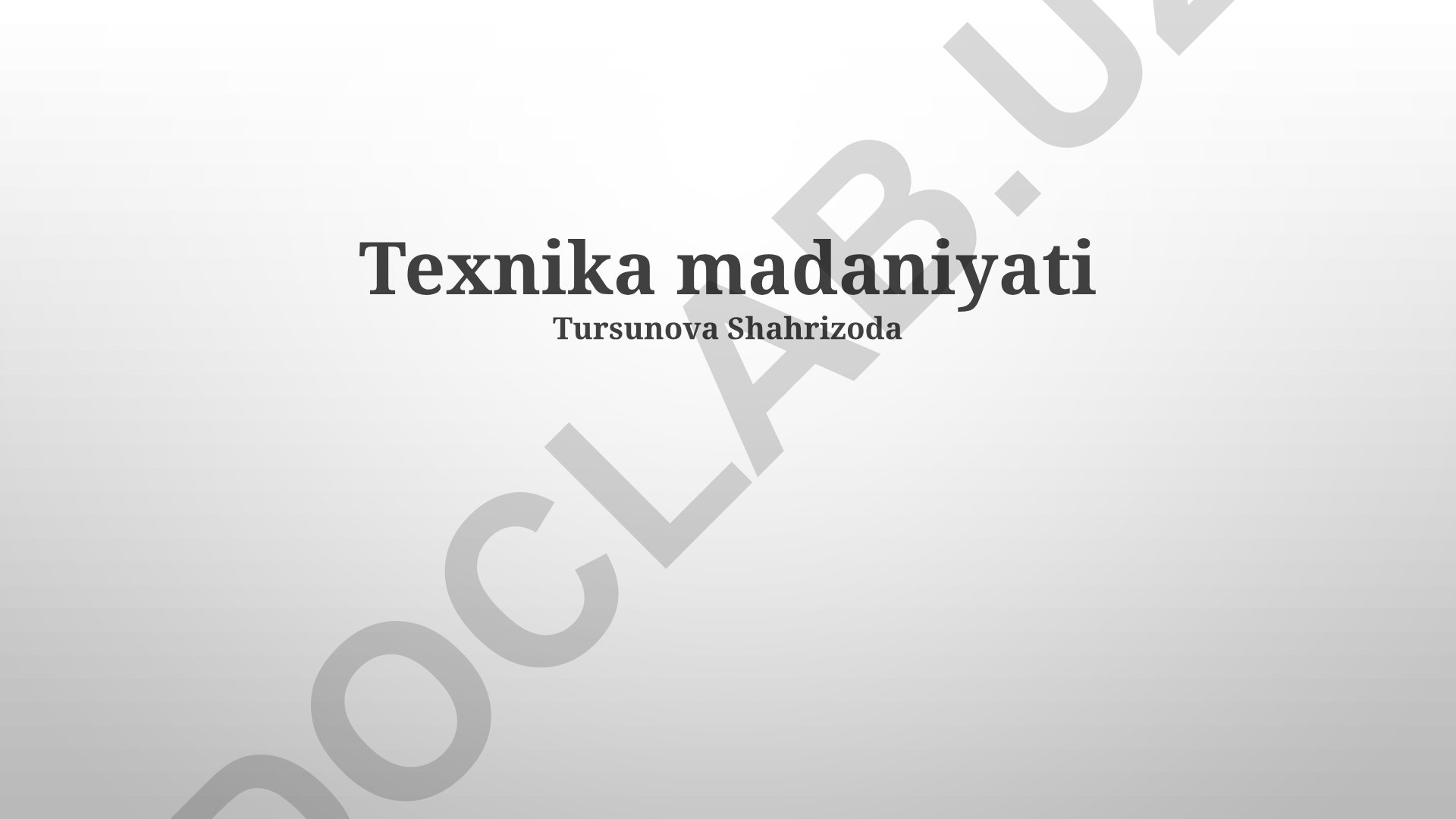 Texnika madaniyati: ta'rifi, aspektlari va kelajagi