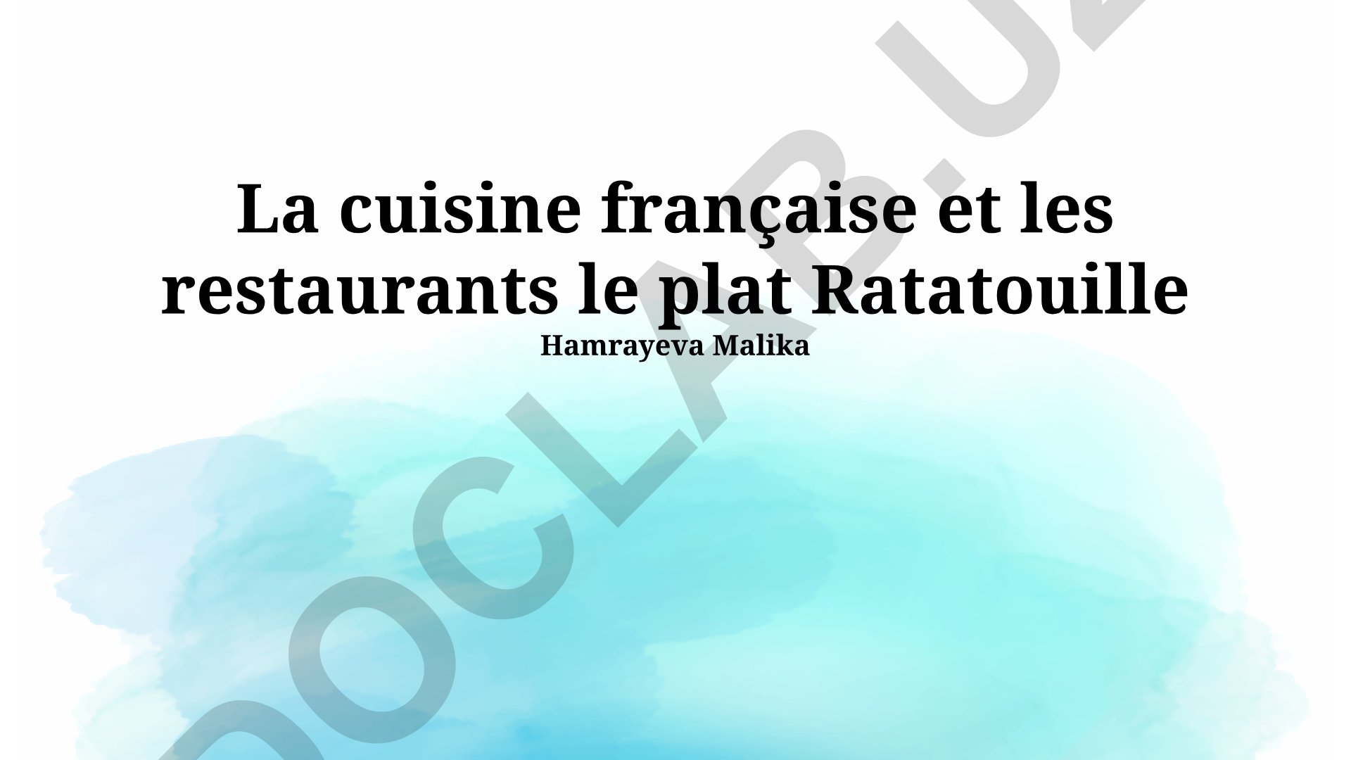 La cuisine française et les restaurants : le plat Ratatouille