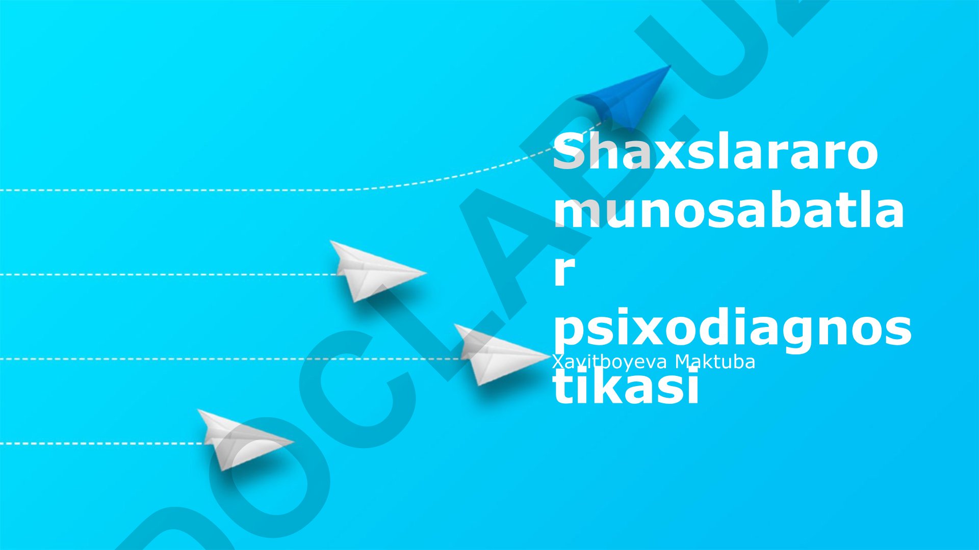 Shaxslararo munosabatlar psixodiagnostikasi