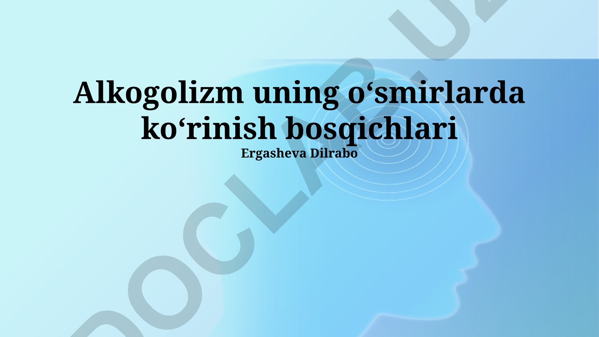 O'smirlarda alkogolizmning sabablari, oldini olish va davolash