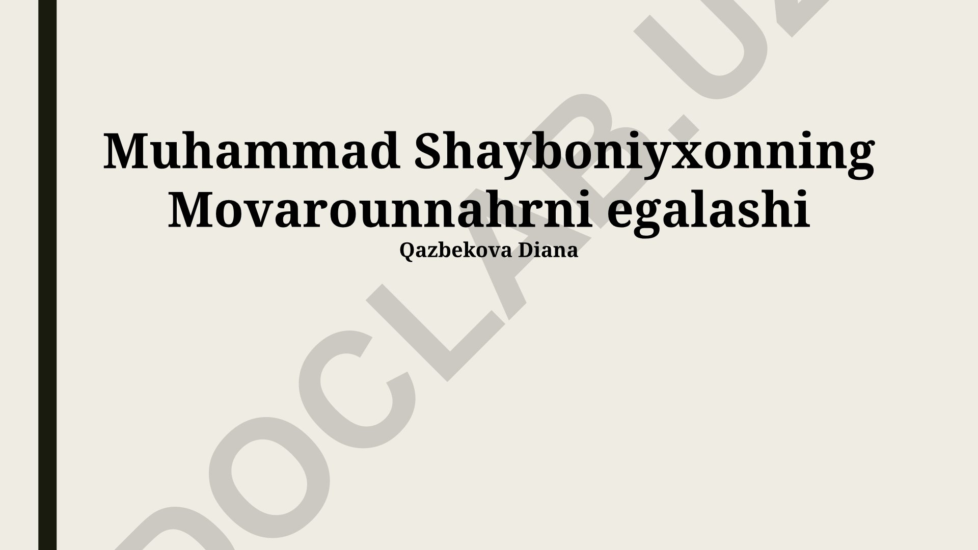 Muhammad Shayboniyxonning Movarounnahrni egalashi
