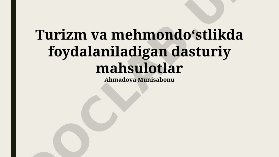 Turizm va mehmondoʻstlikda dasturiy taʼminot: texnologiyalar va kelajak tendentsiyalari