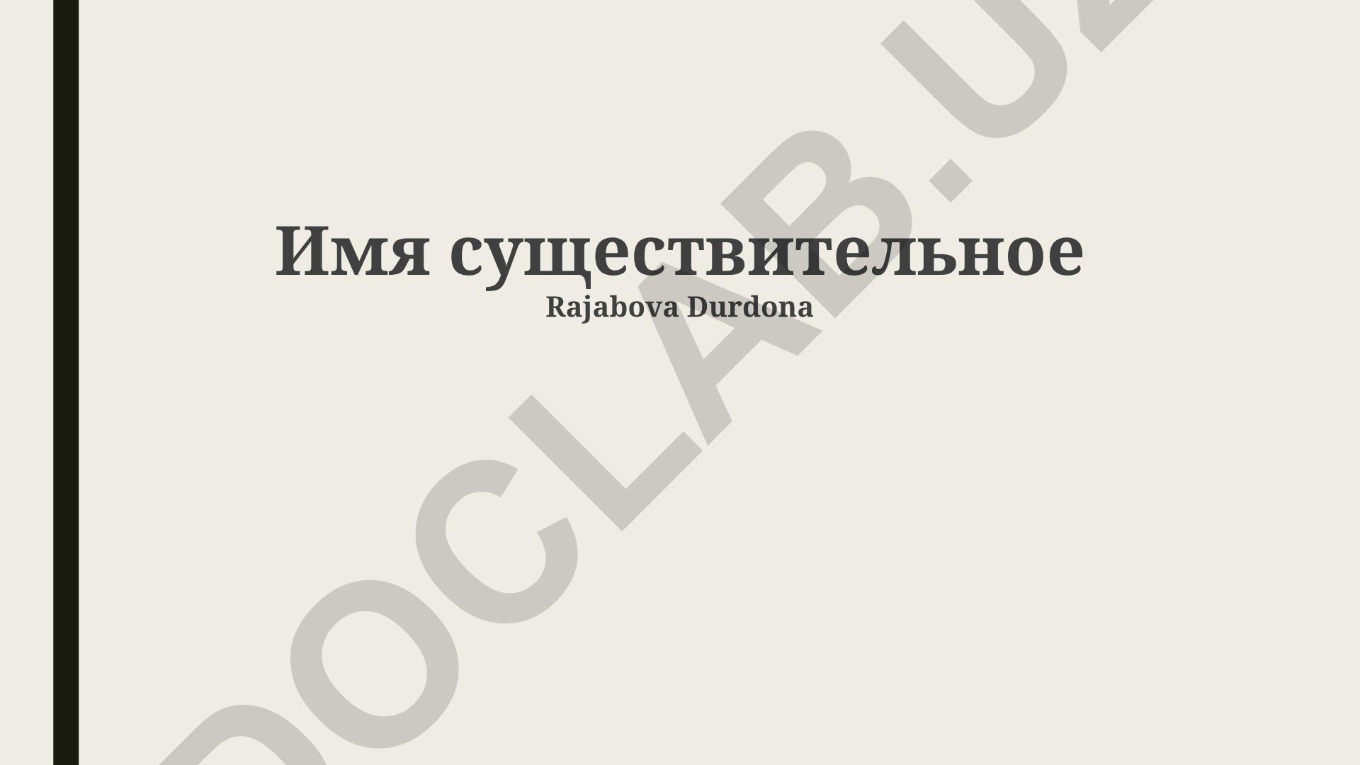 Имя существительное в русском языке: морфологические признаки и синтаксические функции