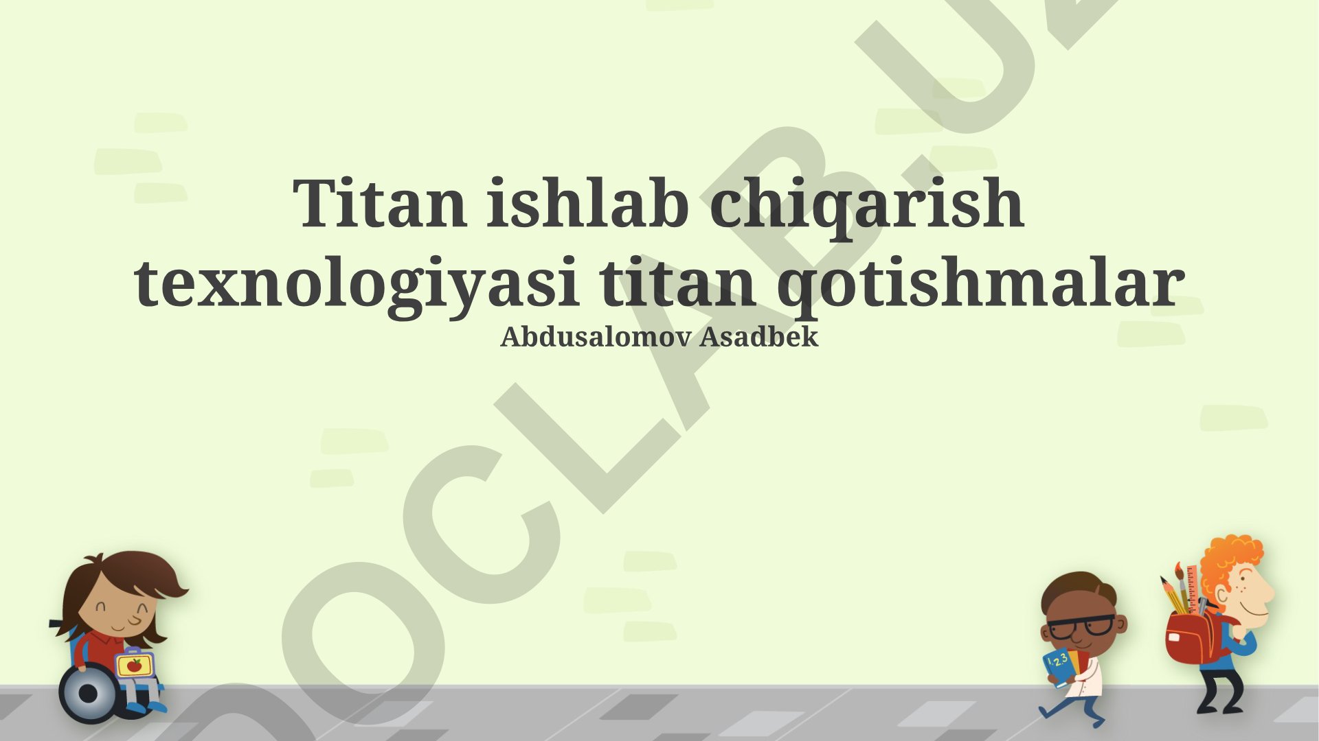 Titan ishlab chiqarish texnologiyasi va qotishmalar