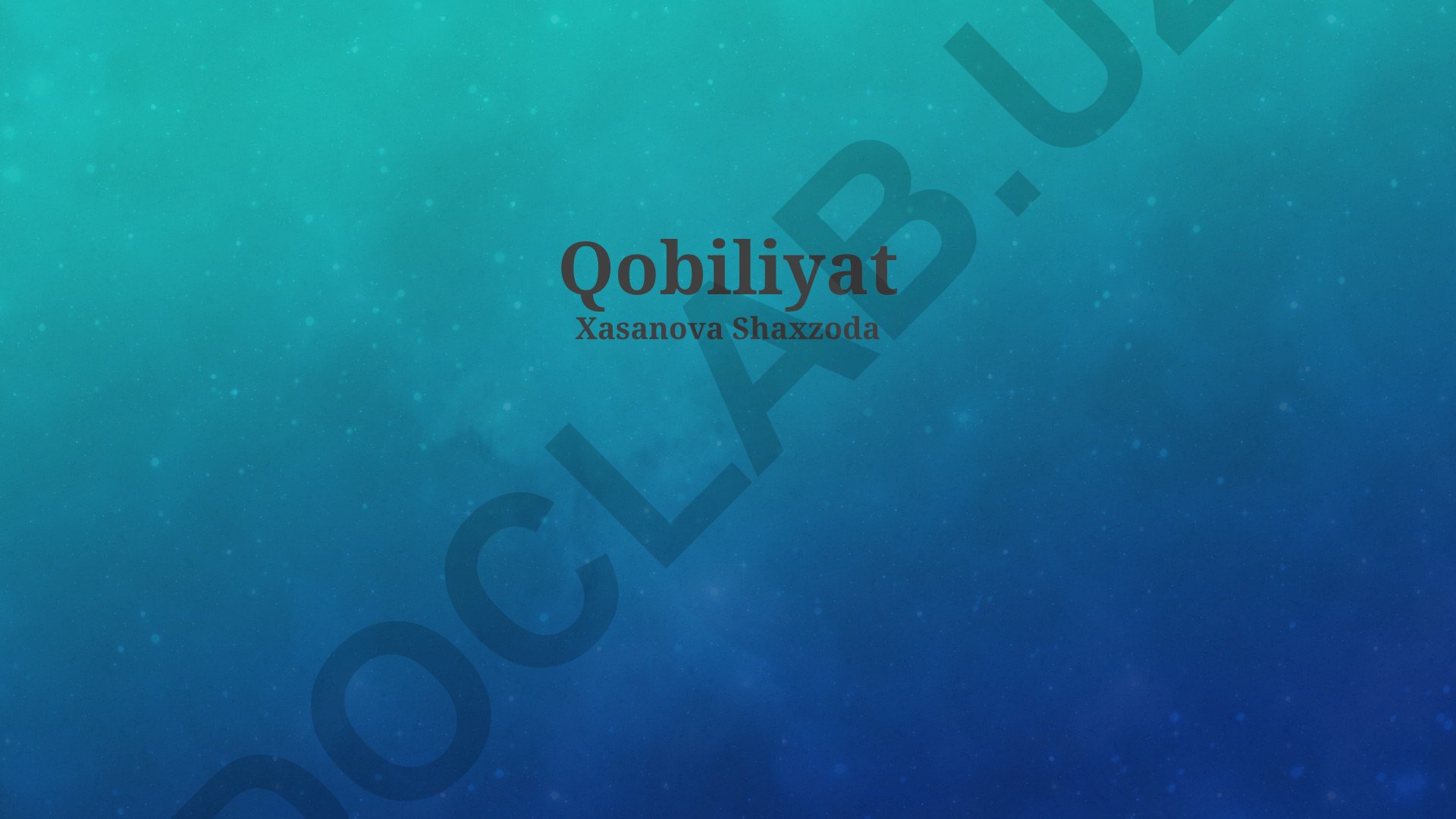 Qobiliyatni rivojlantirish va baholash
