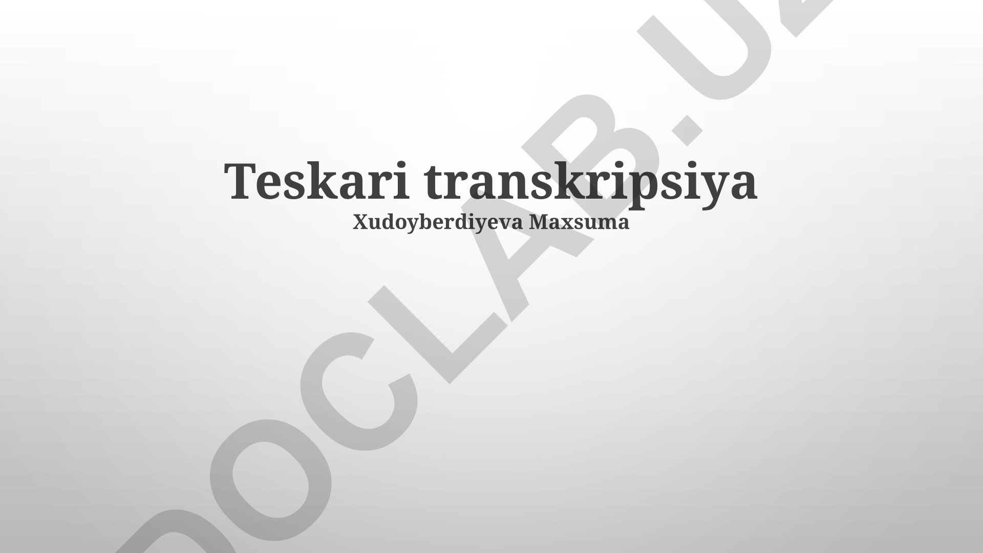 Teskari transkripsiya jarayoni, fermenti va tibbiyotdagi qo'llanilishi