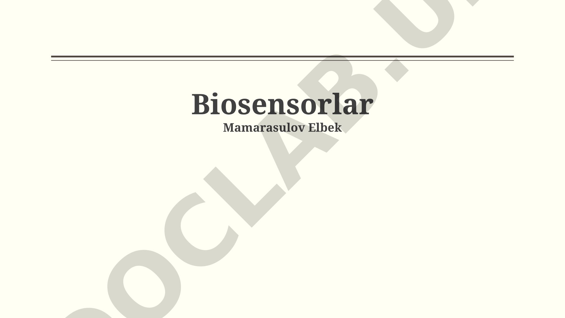 Biosensorlar: Ta'rif, Turlari va Ishlash Prinsipi