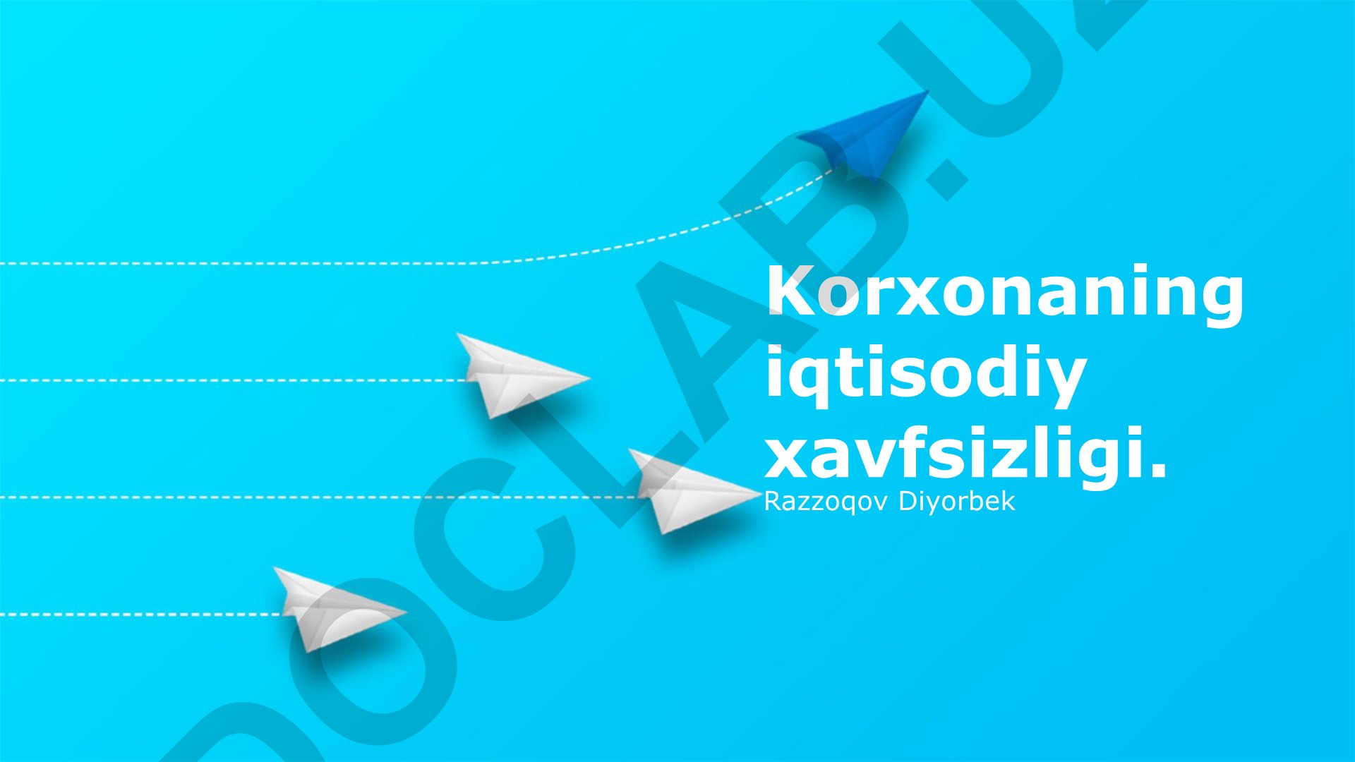 Korxonaning iqtisodiy xavfsizligi va risklarni boshqarish