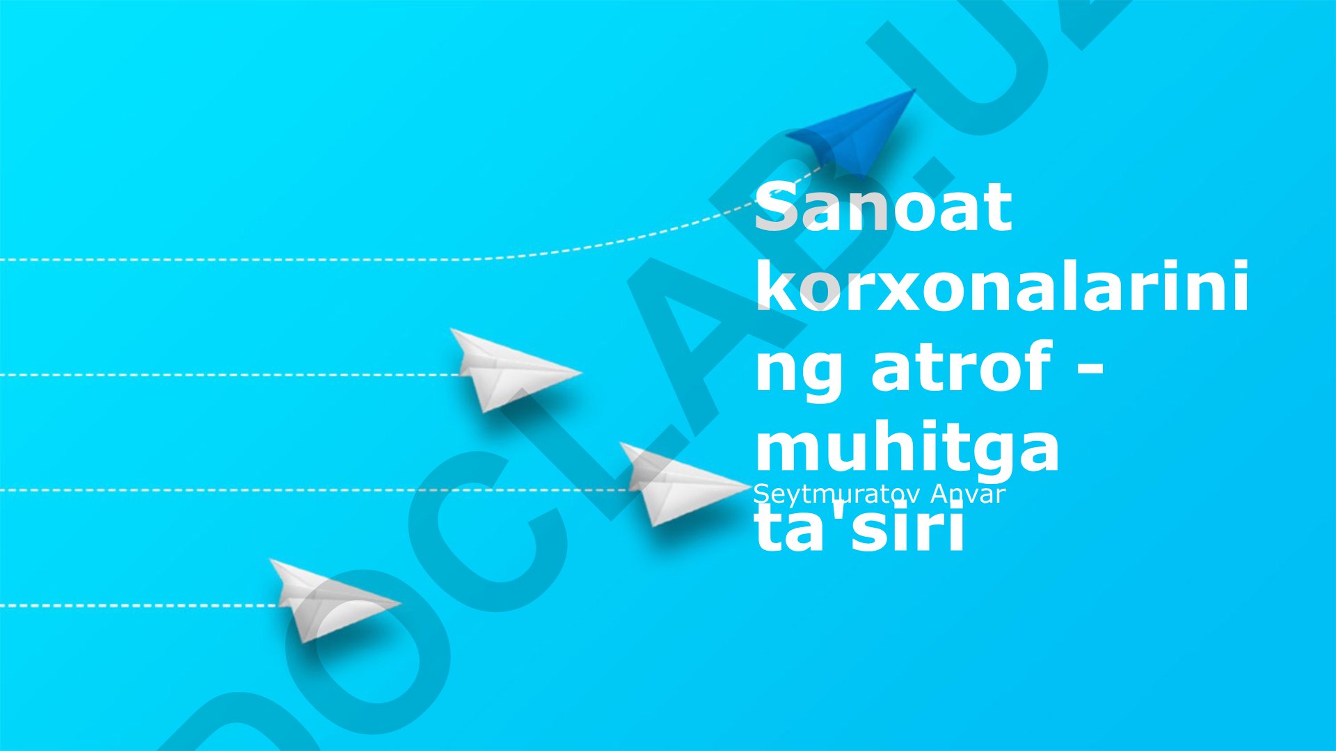 Sanoat korxonalarining atrof-muhitga ta'siri: ekologik muammolar va yechimlar