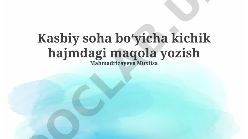 Kasbiy soha bo'yicha maqola yozish qoidalari va SEO optimallashtirish