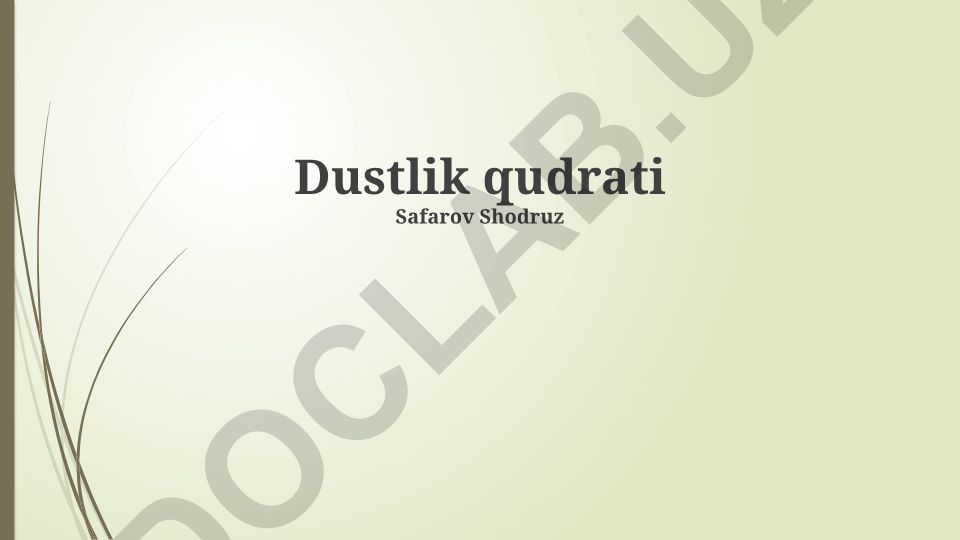 Do'stlik qudrati va uning hayot sifatiga ta'siri