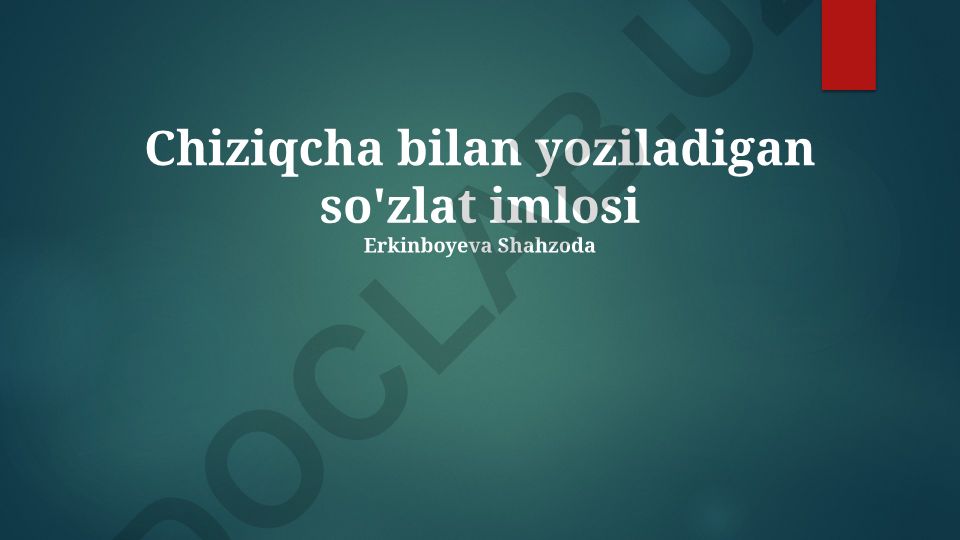 Murakkab so'zlarning imlosi va defis qo'llanish qoidalari