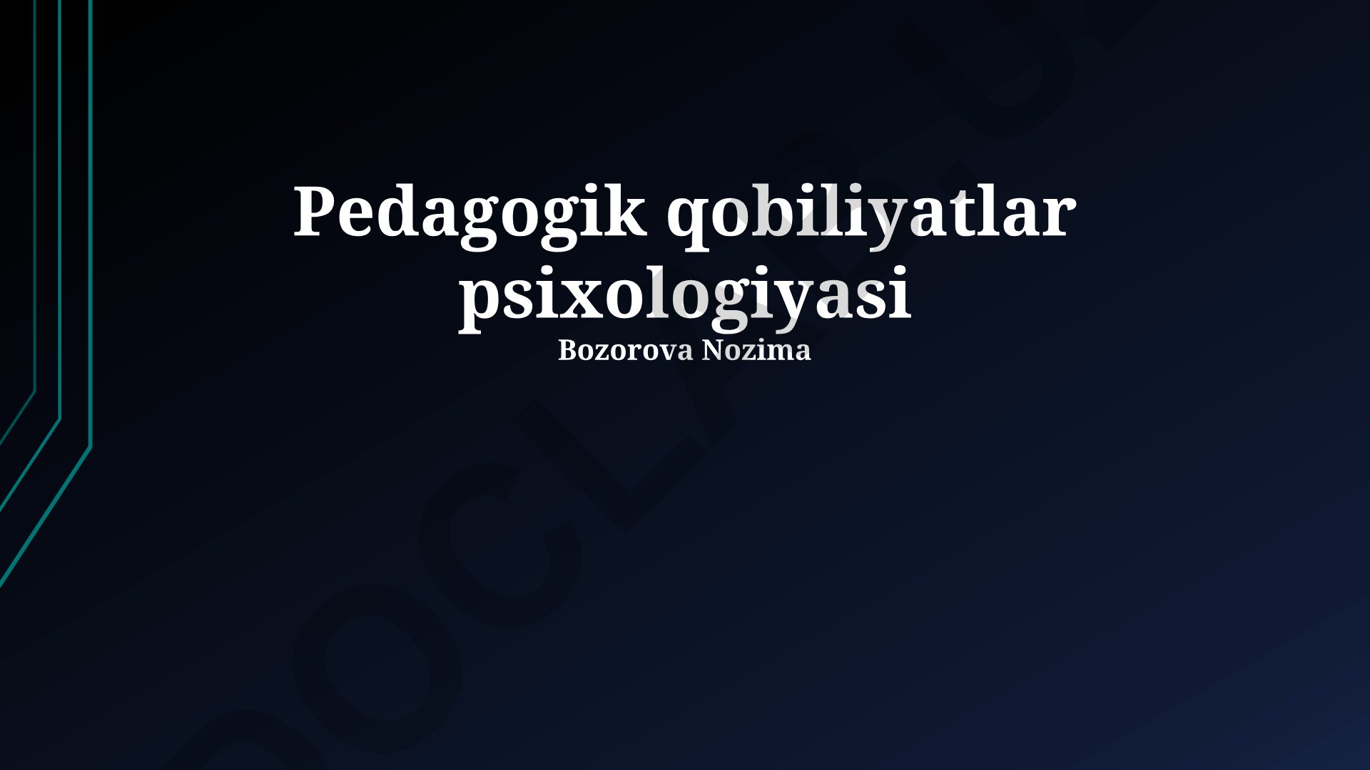 Pedagogik qobiliyatlar psixologiyasi