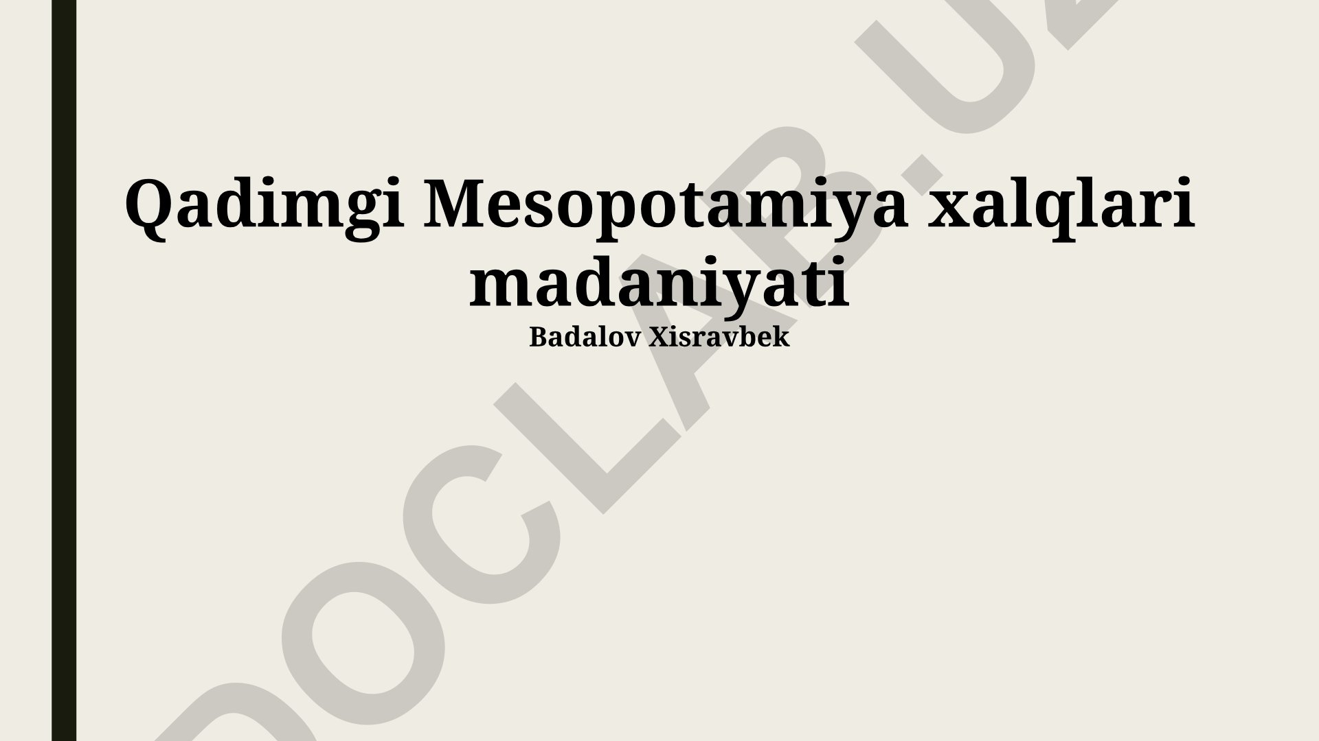 Qadimgi Mesopotamiya xalqlari madaniyati