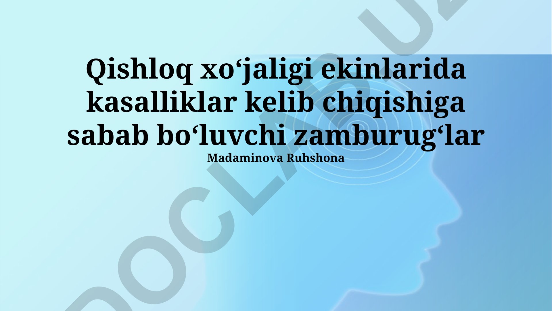 Qishloq xoʻjaligi ekinlarida kasalliklar kelib chiqishiga sabab boʻluvchi zamburugʻlar