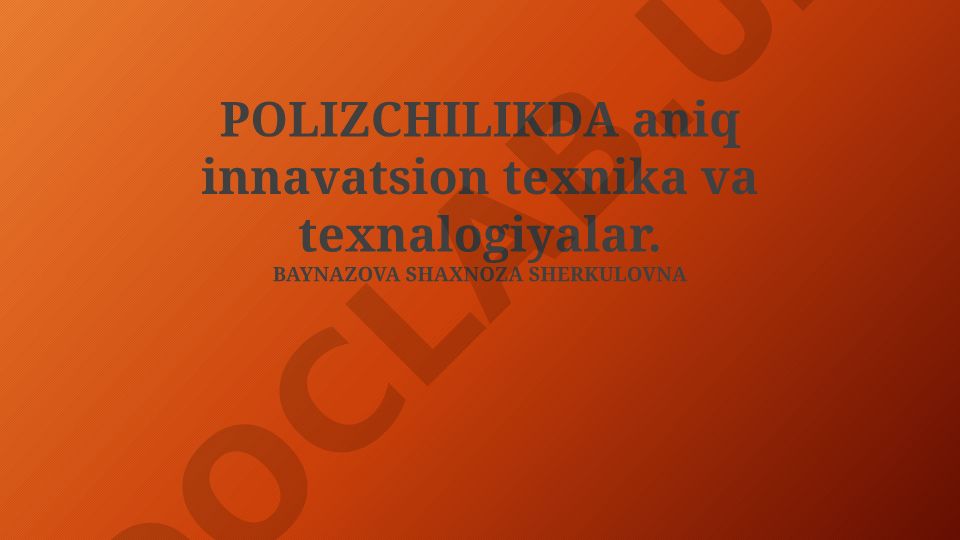 Siyosiy innovatsiyalar va texnologiyalar: asosiy tushunchalar va tendentsiyalar