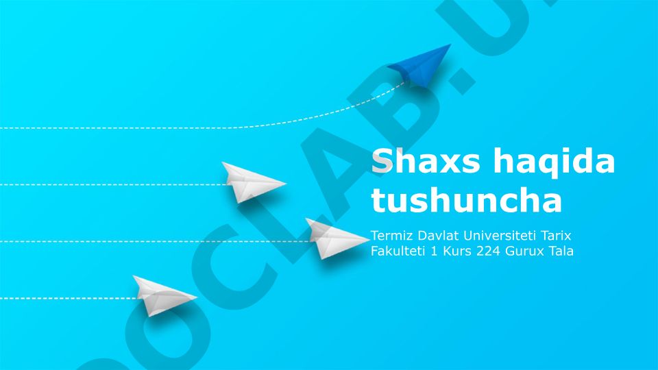 Shaxs tushunchasi: ijtimoiy, psixologik va falsafiy jihatlar