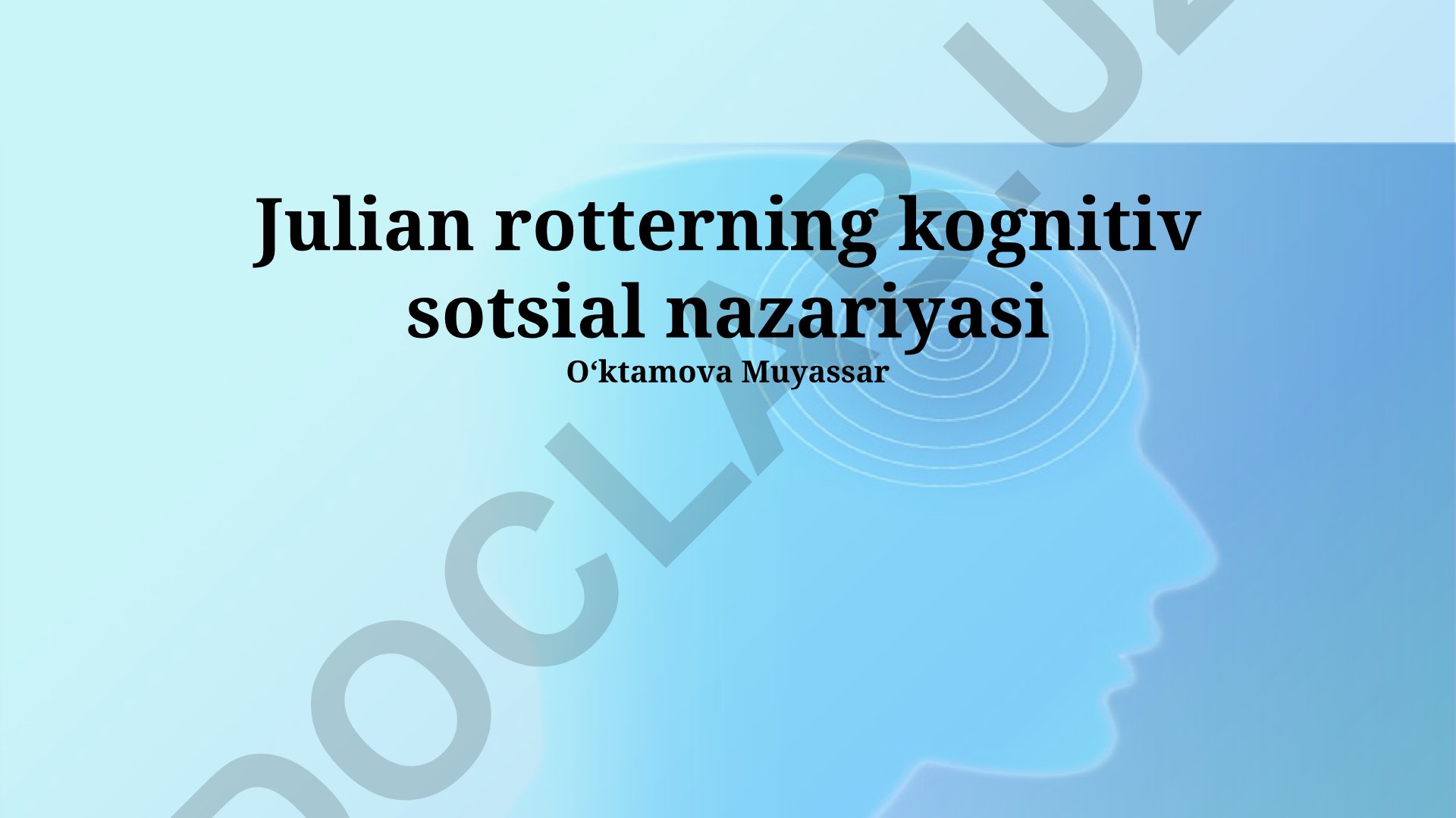Julian Rotterning kognitiv sotsial nazariyasi