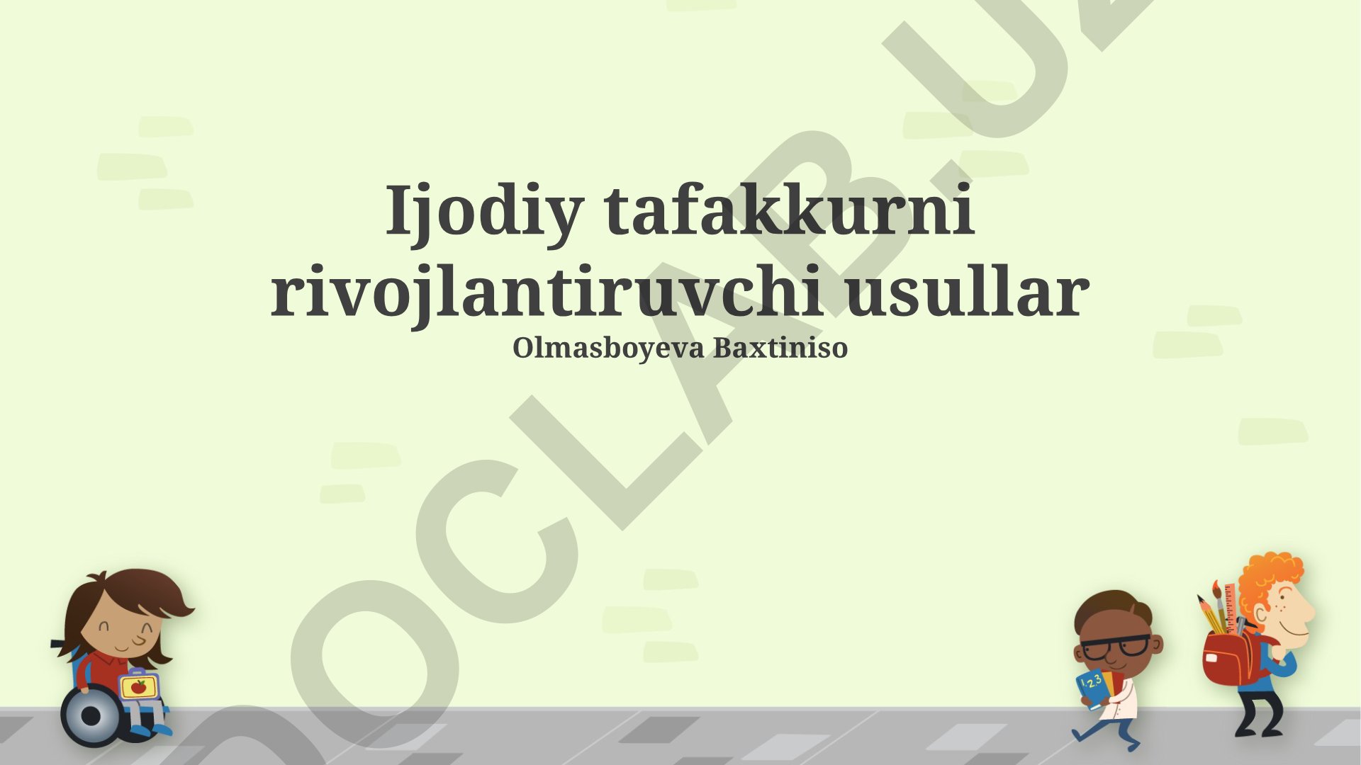 Ijodiy tafakkurni rivojlantiruvchi usullar