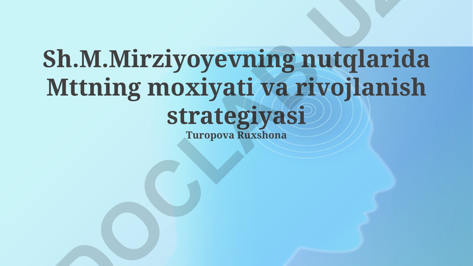 Sh.M.Mirziyoyev nutqlarida MTT mohiyati va rivojlanish strategiyasi