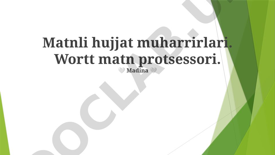 Matnli hujjat muharrirlari va matn protsessorlari