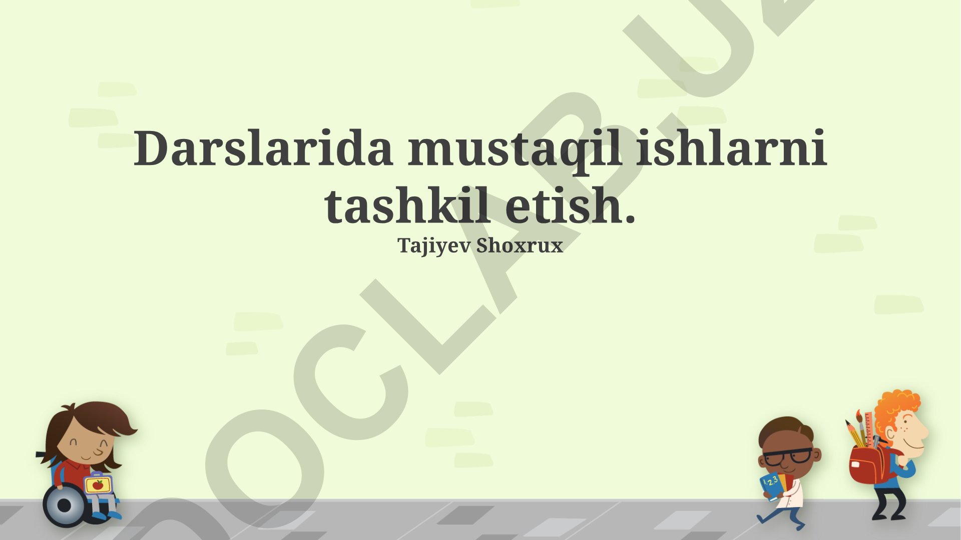 Darslarda mustaqil ishlarni tashkil etish strategiyalari va baholash