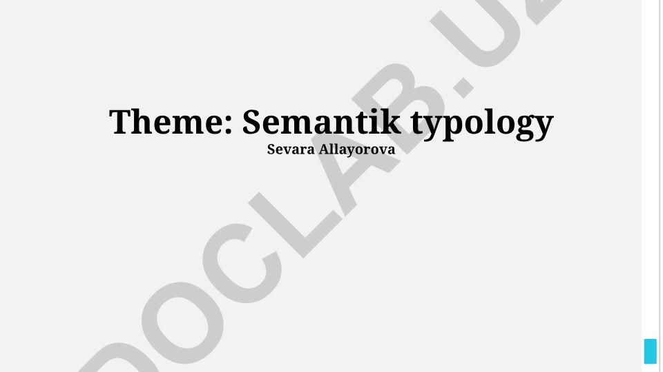 Semantik tipologiya