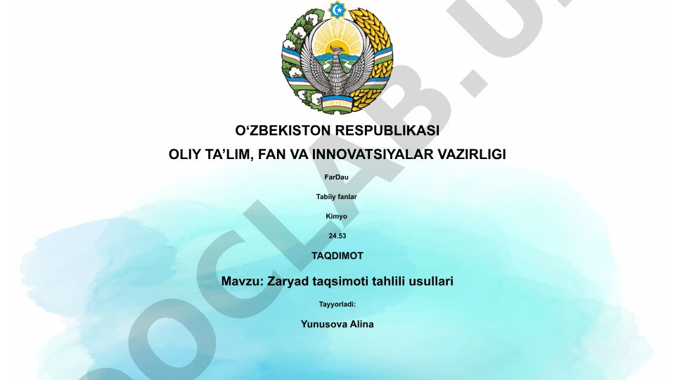 Zaryad taqsimoti tahlili usullari