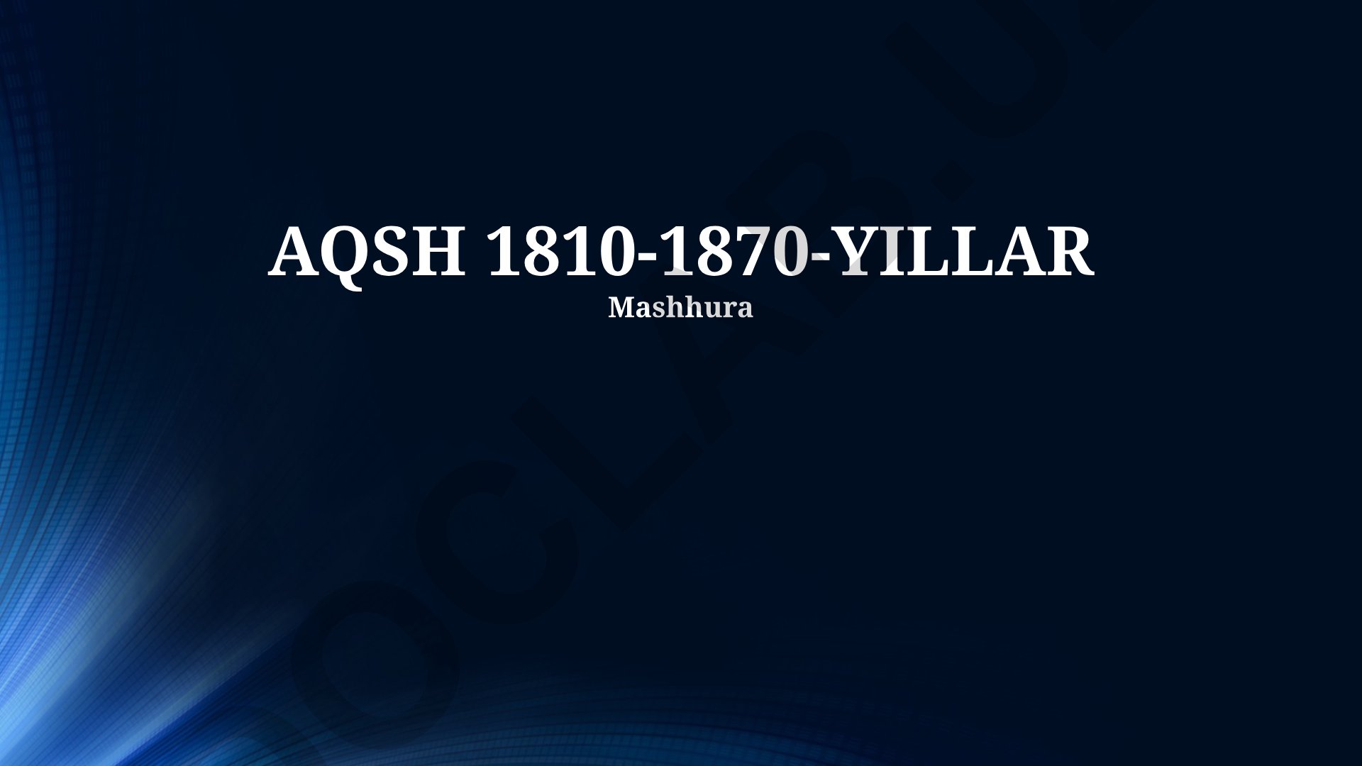 AQSH 1810-1870-yillarda g'arbiy kengayish va fuqarolar urushi