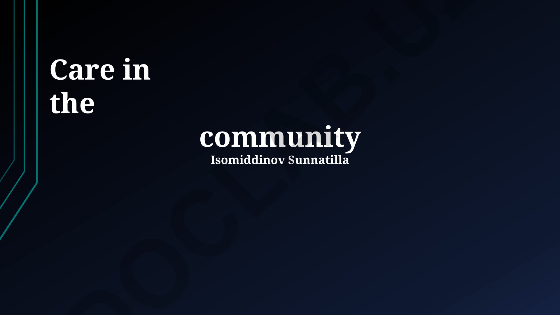 Challenges and Opportunities in Community Care