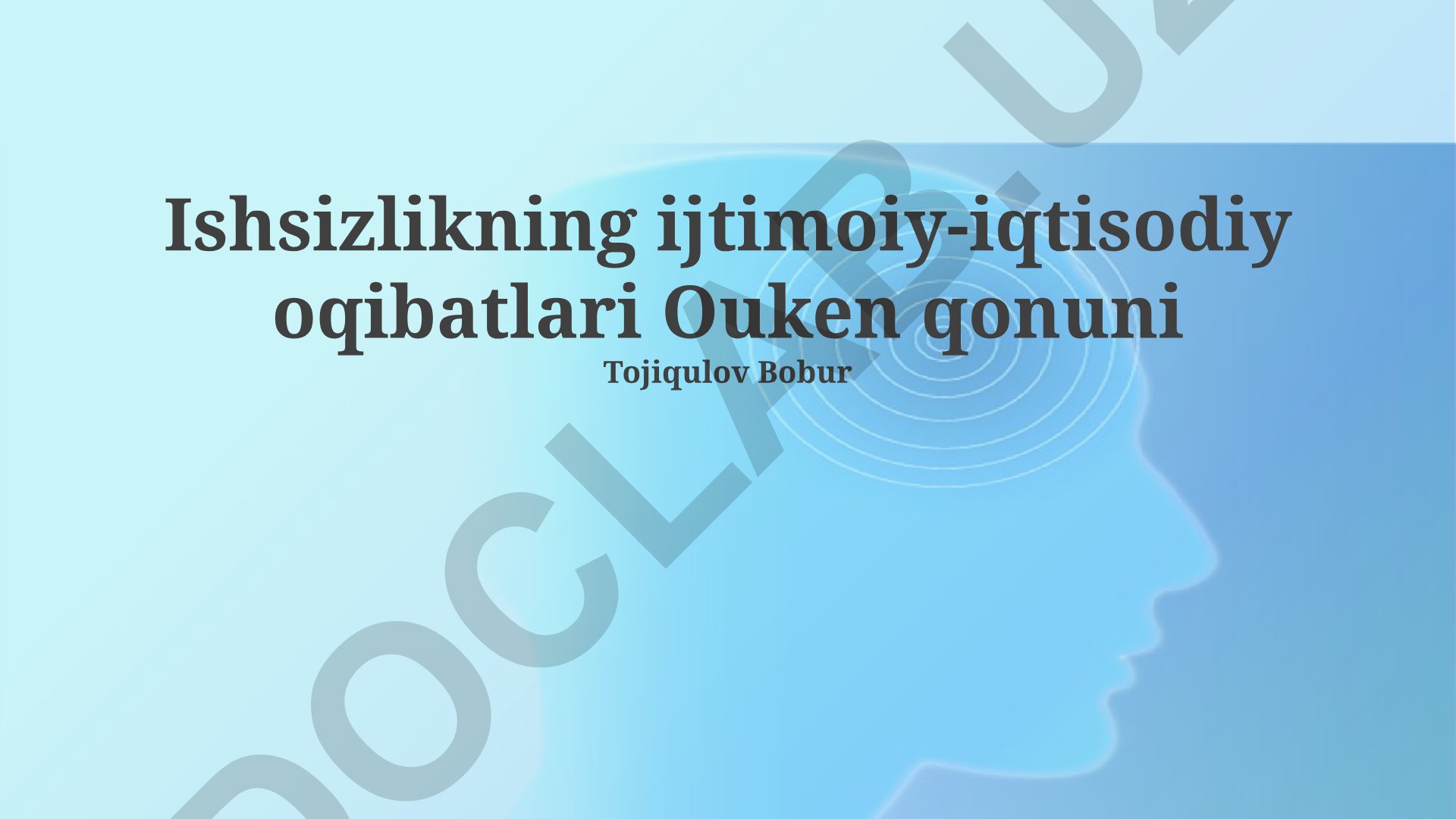 Ishsizlikning ijtimoiy-iqtisodiy oqibatlari va Okun qonuni