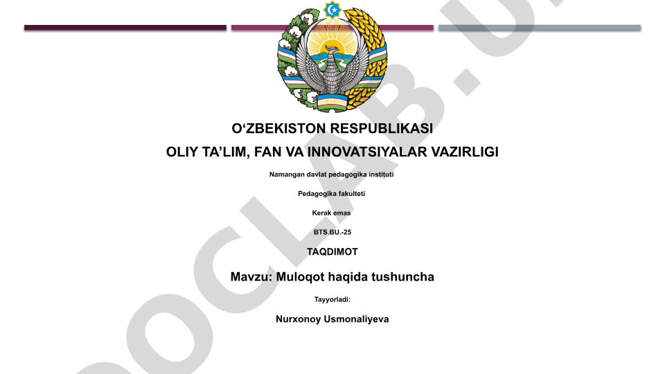 Muloqot haqida tushuncha