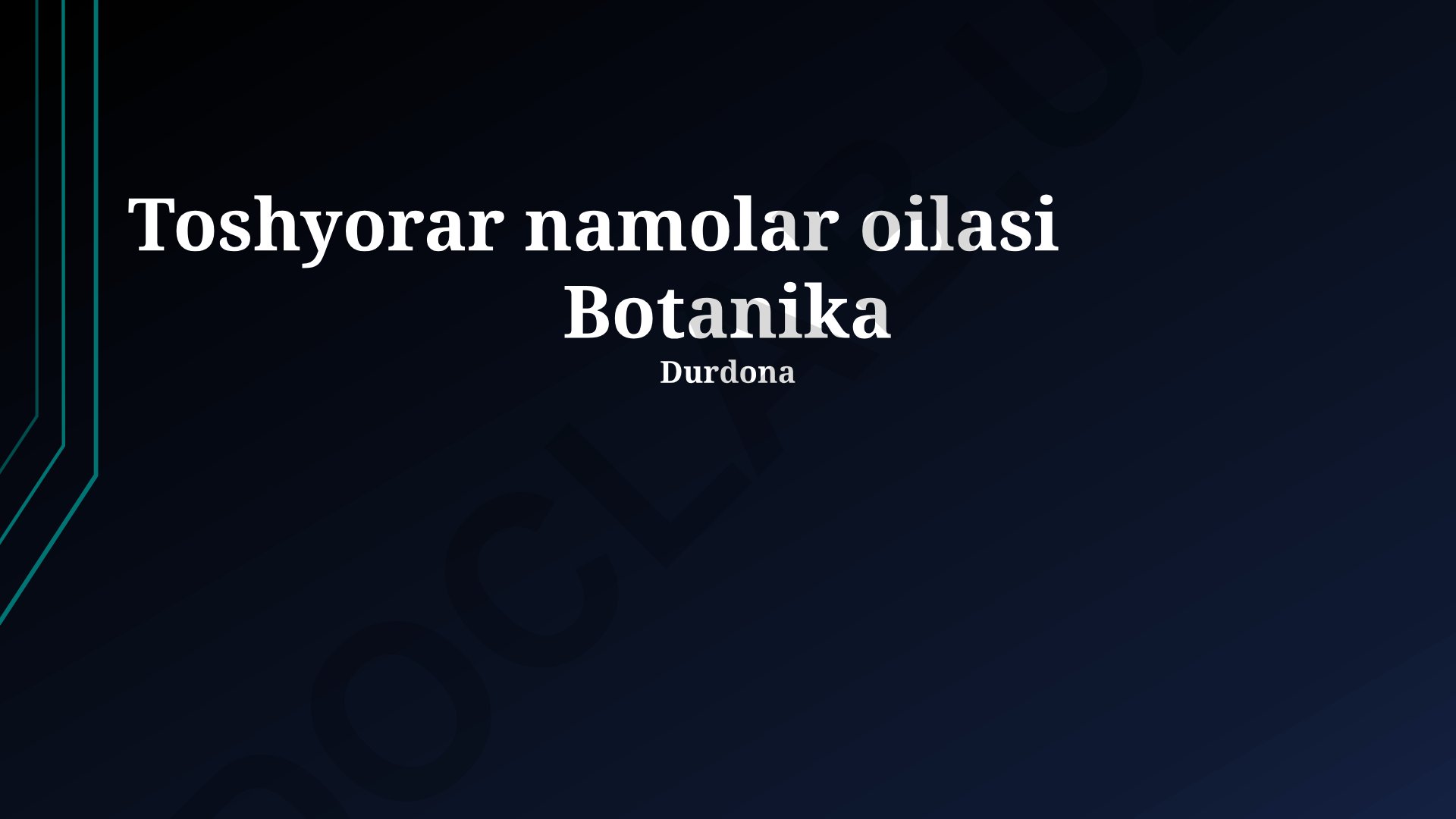 Toshyorar namolar oilasi va O'rta Osiyoda tarqalishi