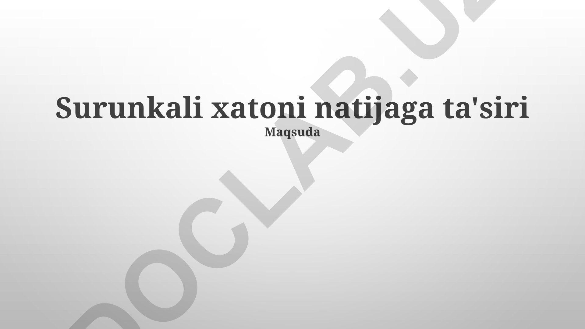 Surunkali xatolarning natijalarga ta'siri va kamaytirish strategiyalari