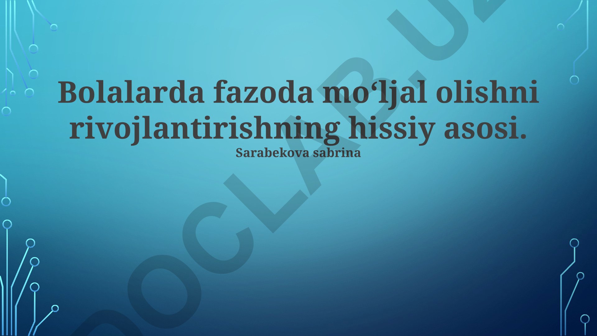 Bolalarda fazoda mo'ljal olishni rivojlantirishning hissiy asosi