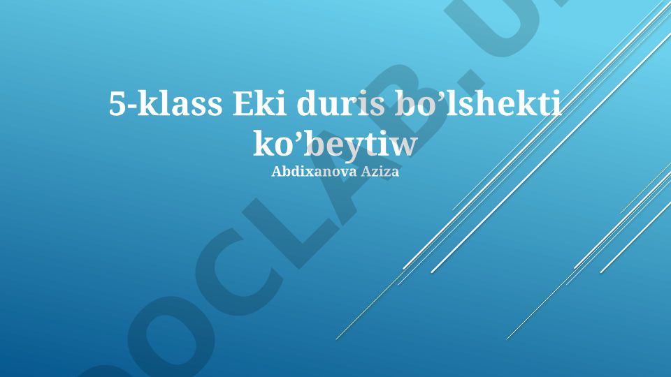 Durıs bólsheklerdi kóbeytiw qaǵıydası hám ápiwayılastırıw