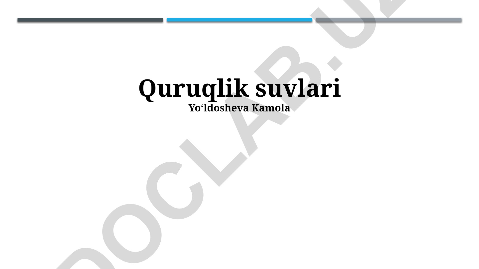 Yer usti suvlari: muammolar, turlari va ahamiyati