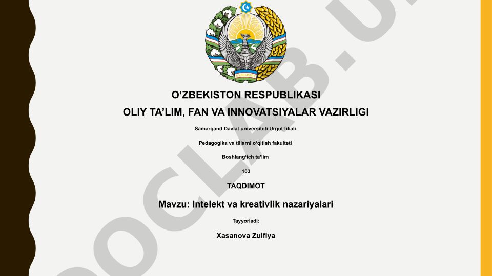 Intelekt va kreativlik nazariyalari
