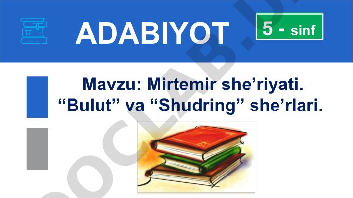 Mirtemir she'riyati. “Bulut” va “Shudring” she’rlari