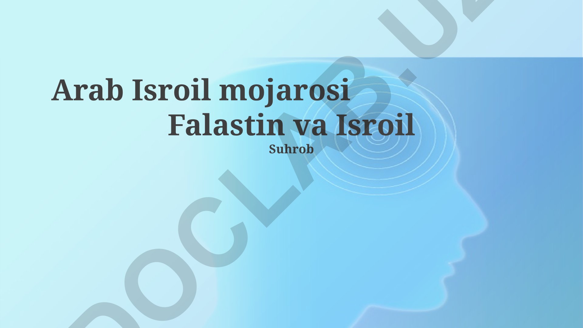 Arab-Isroil mojarosi: Tarixiy asoslar, kelajak istiqbollari va tinchlik jarayoni