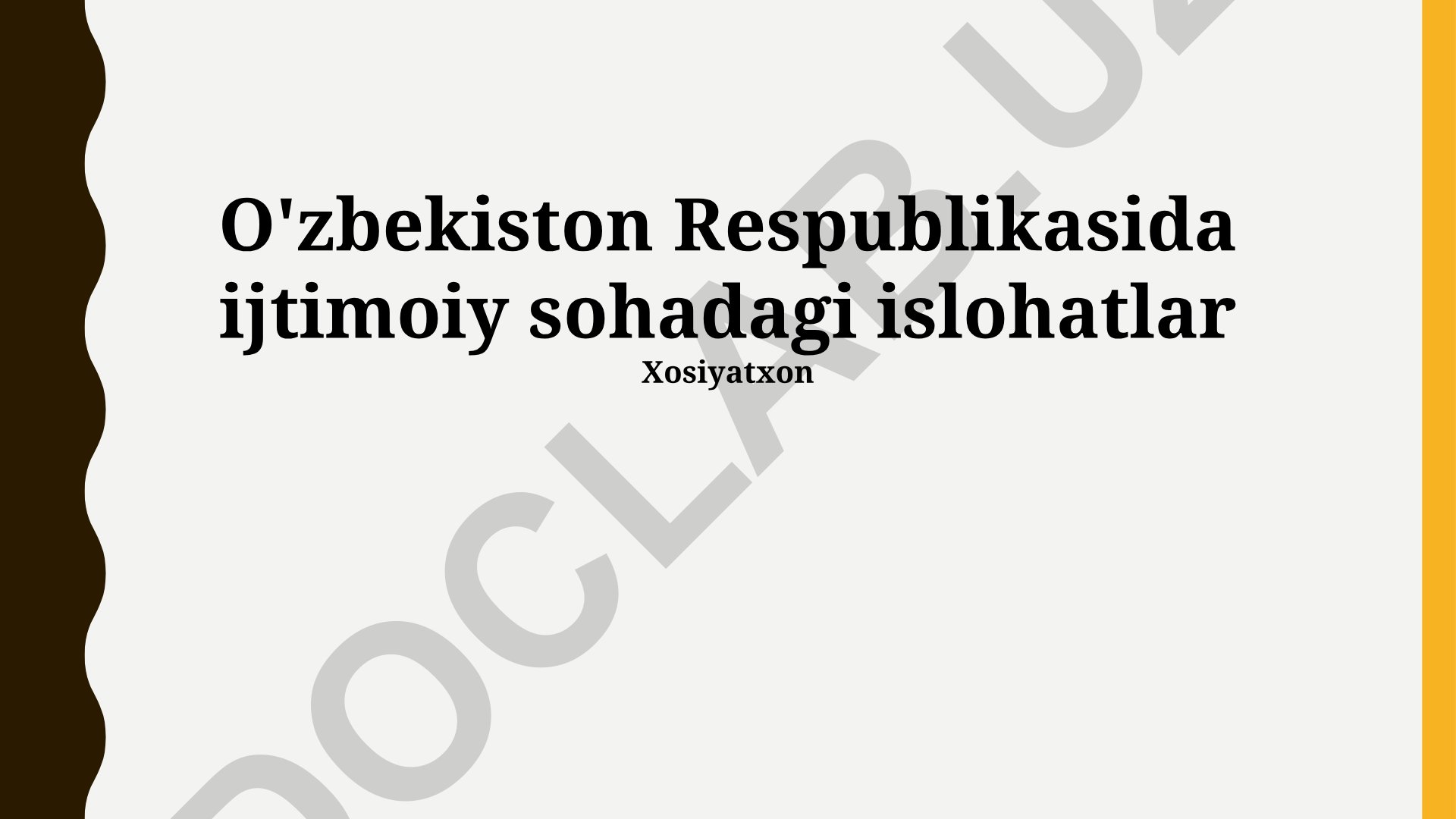 O'zbekistonda ijtimoiy islohotlar va migratsiya jarayonlari