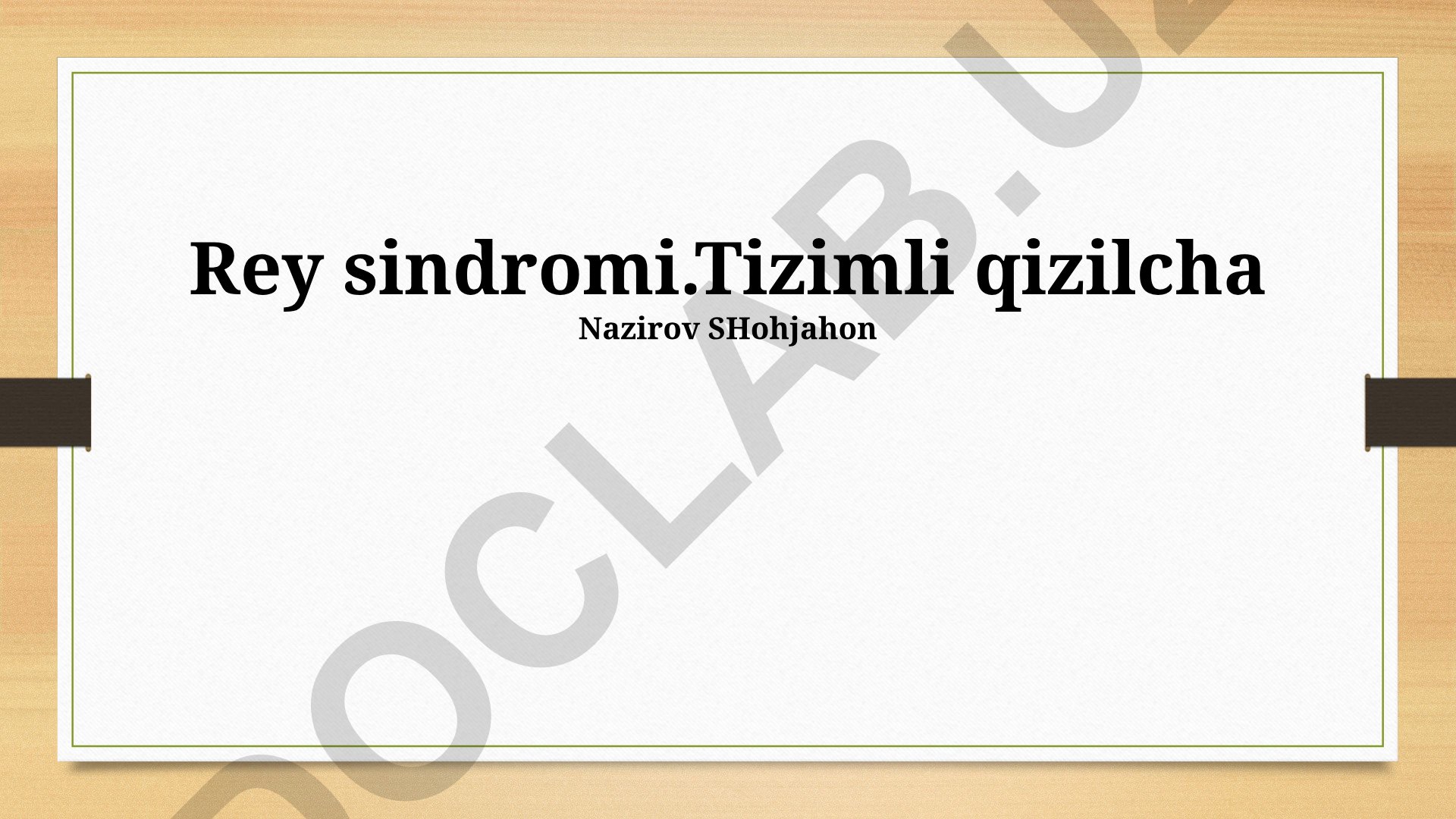 Raynaud sindromi va tizimli qizil yuguruk (SLE) kasalligi